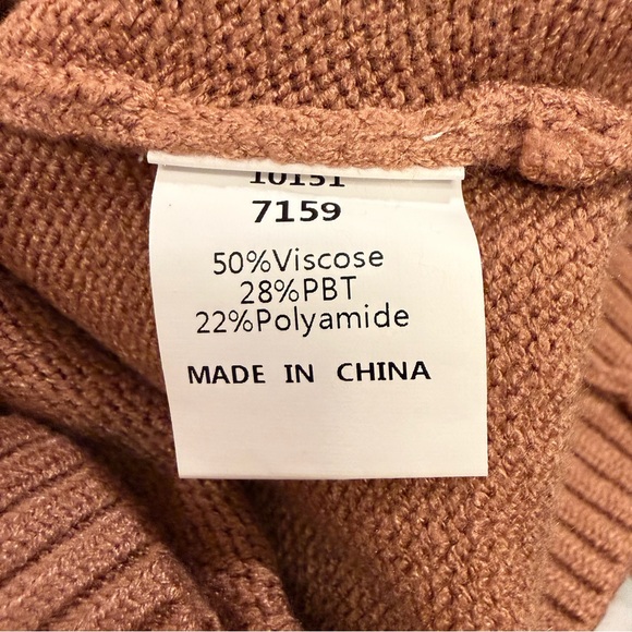 Turtleneck Sweater Womens Large Cozy Bloke Knit Grandpa Chunky Oversize Academia - Picture 3 of 5